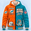 Miami Dolphins Thick Zip Up Hoodie