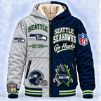 Seattle Seahawks Thick Zip Up Hoodie