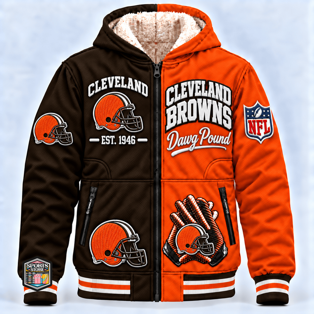 Cleveland Browns Thick Zip Up Hoodie