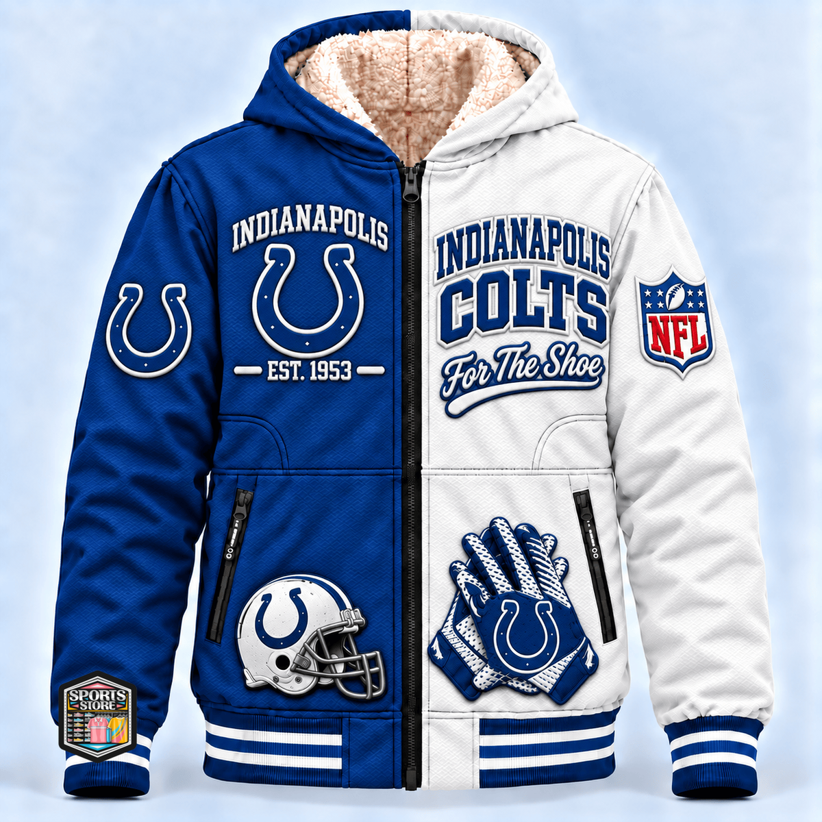 Indianapolis Colts Thick Zip Up Hoodie