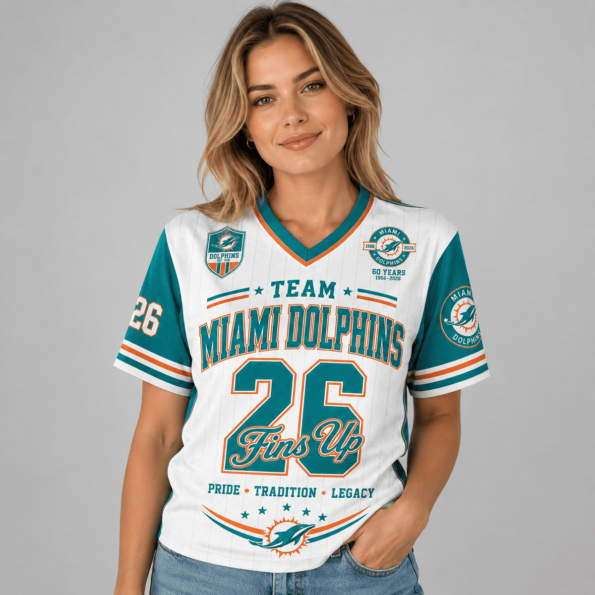 Miami Dolphins | Premium NFL Legacy Pride V-Neck Jersey