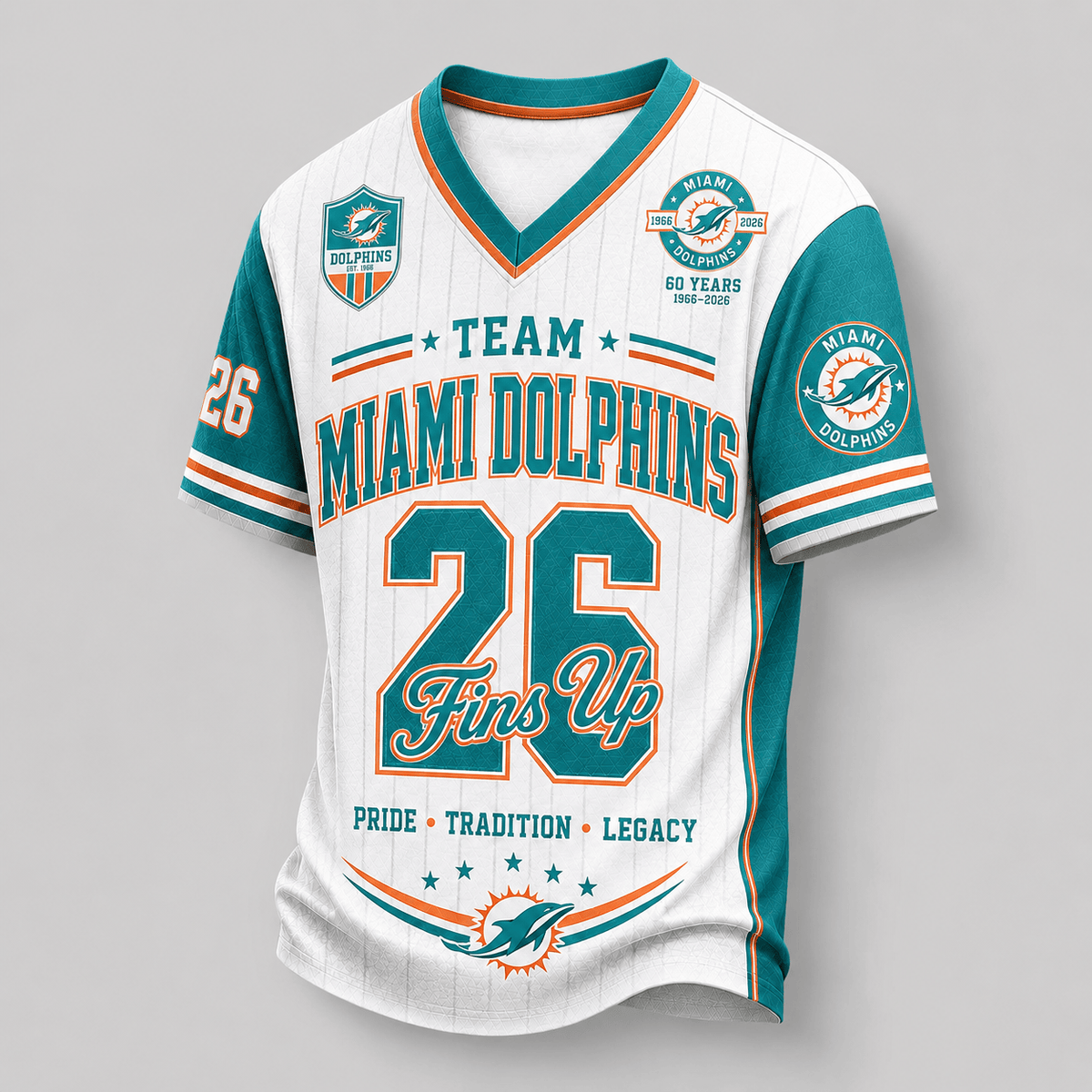 Miami Dolphins | Premium NFL Legacy Pride V-Neck Jersey