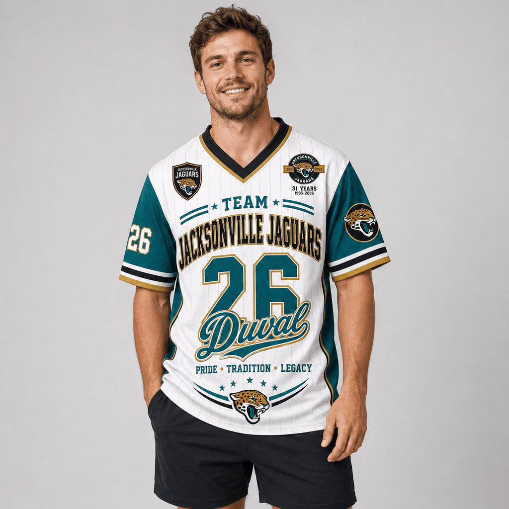 Jacksonville Jaguars | Premium NFL Legacy Pride V-Neck Jersey