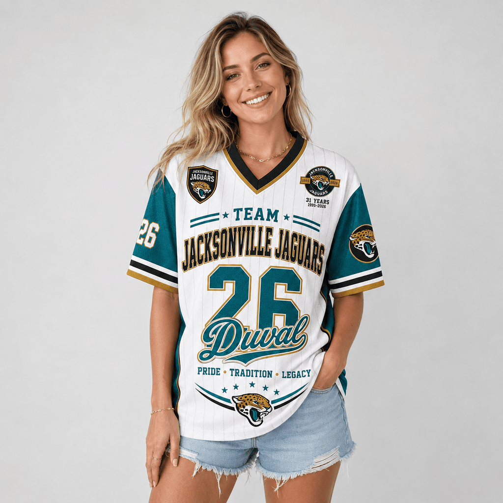 Jacksonville Jaguars | Premium NFL Legacy Pride V-Neck Jersey