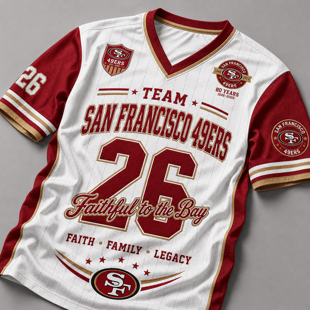 San Francisco 49ers | Premium NFL Legacy Pride V-Neck Jersey