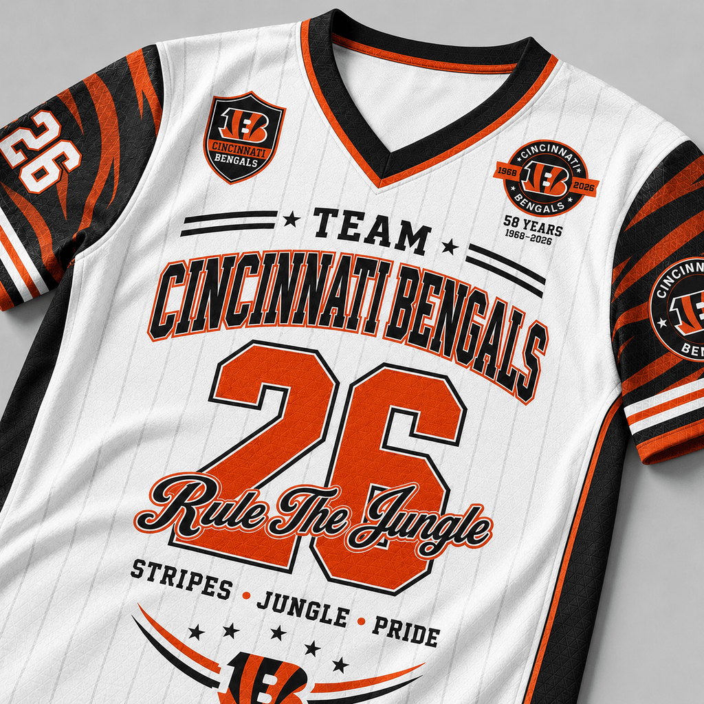Cincinnati Bengals | Premium NFL Legacy Pride V-Neck Jersey