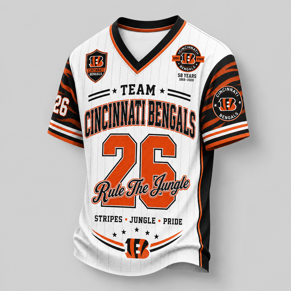 Cincinnati Bengals | Premium NFL Legacy Pride V-Neck Jersey