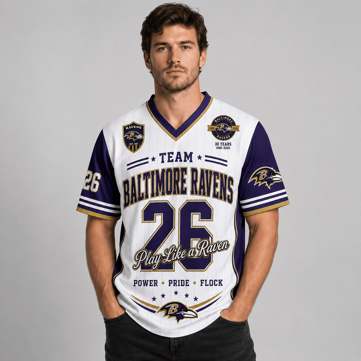 Baltimore Ravens | Premium NFL Legacy Pride V-Neck Jersey Secondary image
