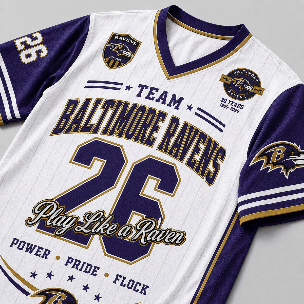 Baltimore Ravens | Premium NFL Legacy Pride V-Neck Jersey