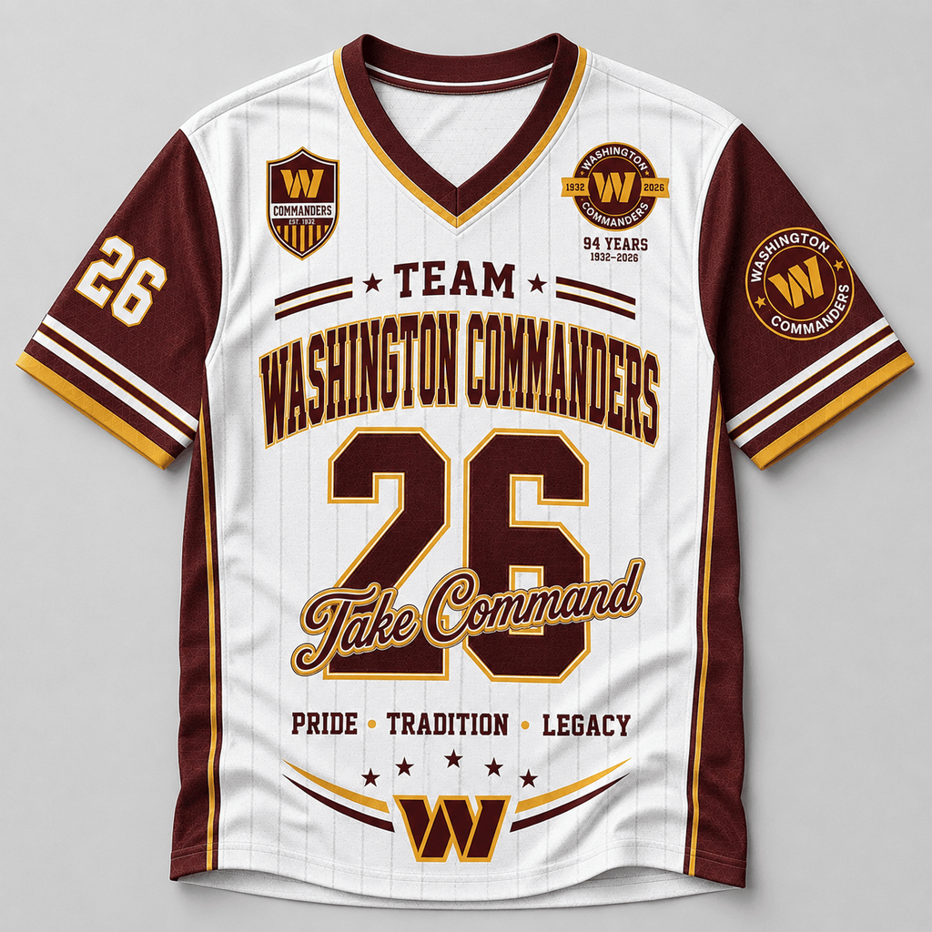 Washington Commanders | Premium NFL Legacy Pride V-Neck Jersey
