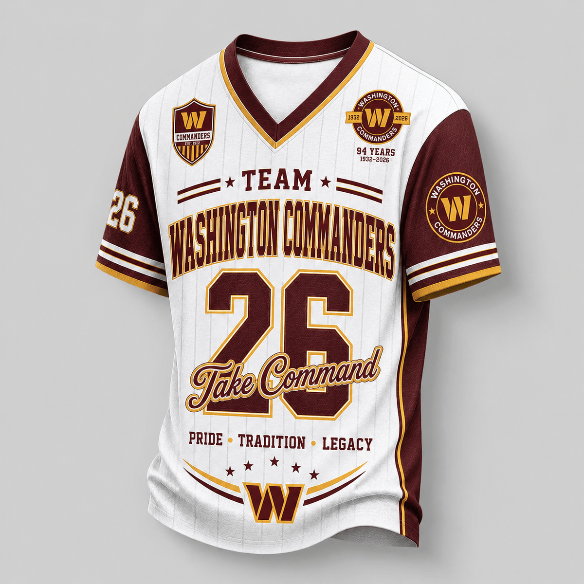 Washington Commanders | Premium NFL Legacy Pride V-Neck Jersey Main image