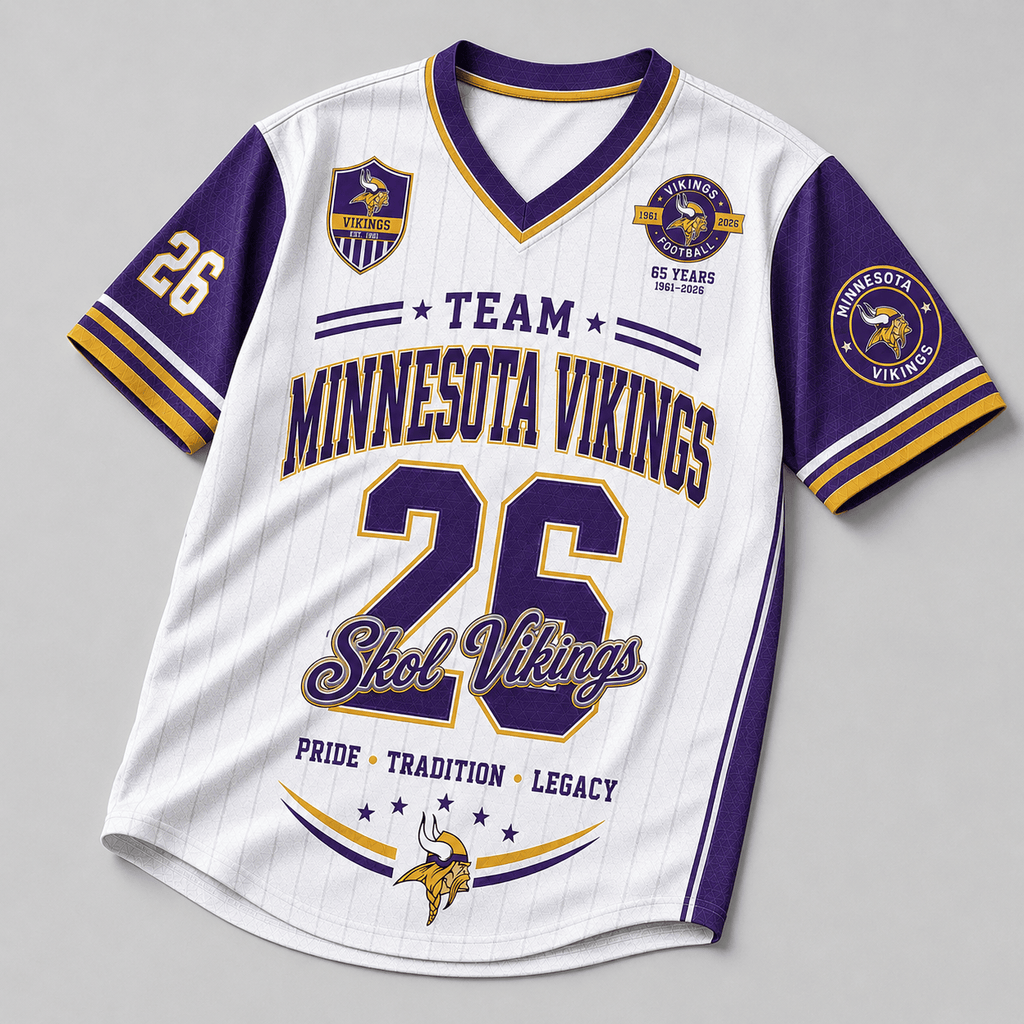 Minnesota Vikings | Premium NFL Legacy Pride V-Neck Jersey