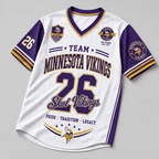 Minnesota Vikings | Premium NFL Legacy Pride V-Neck Jersey