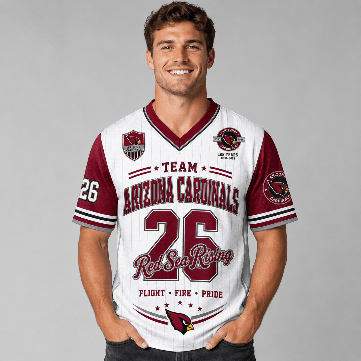 Arizona Cardinals | Premium NFL Legacy Pride V-Neck Jersey Secondary image