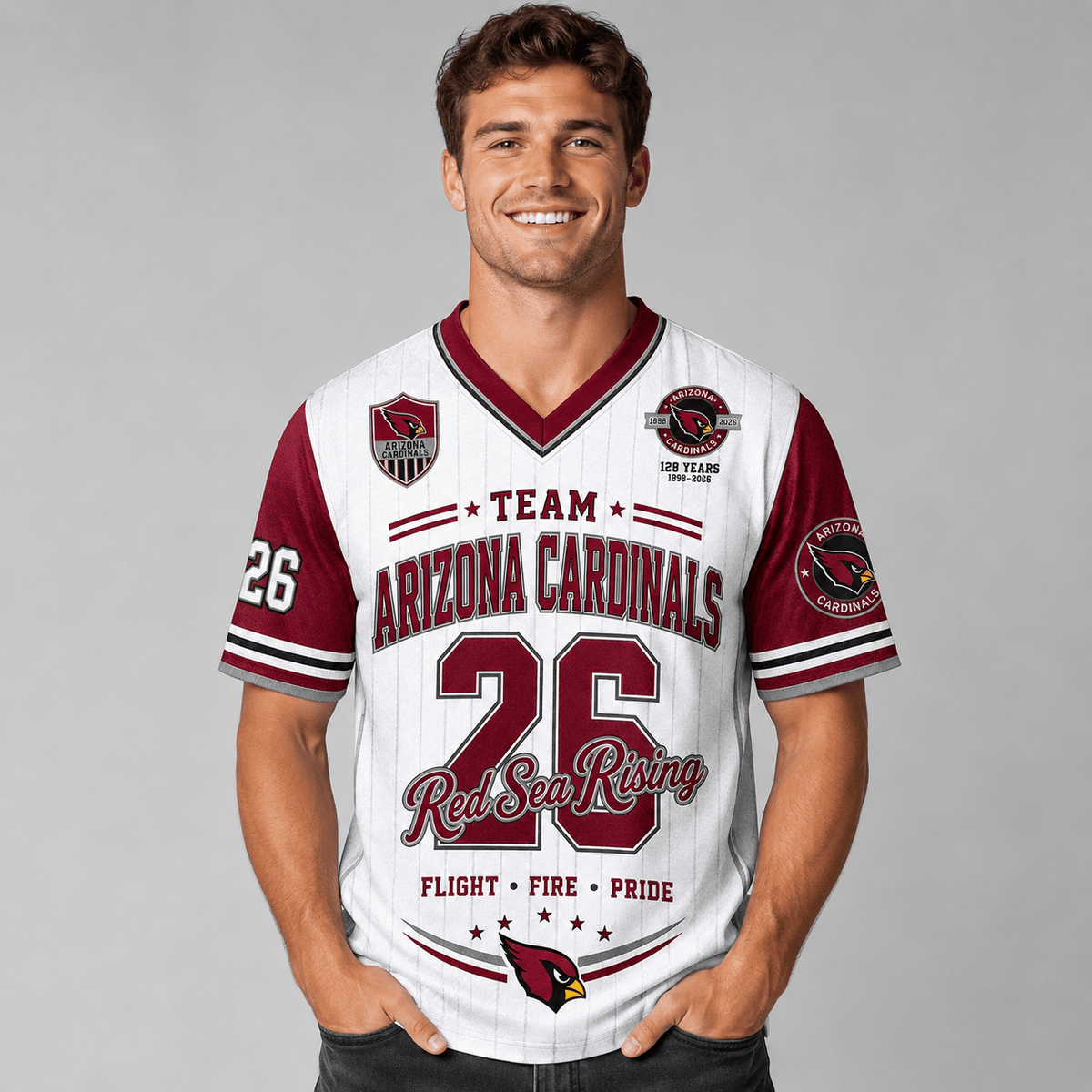 Arizona Cardinals | Premium NFL Legacy Pride V-Neck Jersey