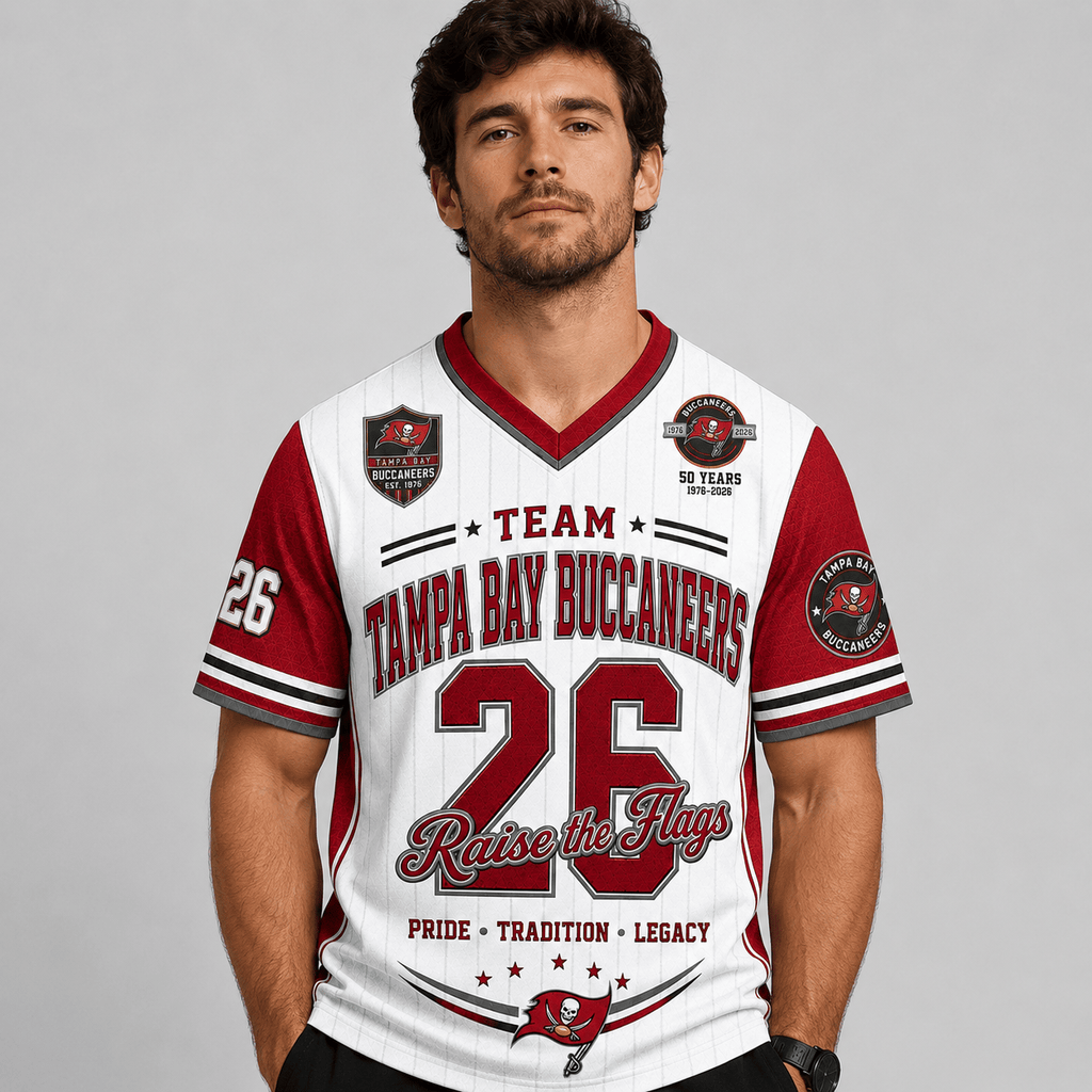 Tampa Bay Buccaneers | Premium NFL Legacy Pride V-Neck Jersey