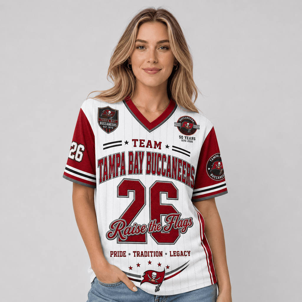 Tampa Bay Buccaneers | Premium NFL Legacy Pride V-Neck Jersey