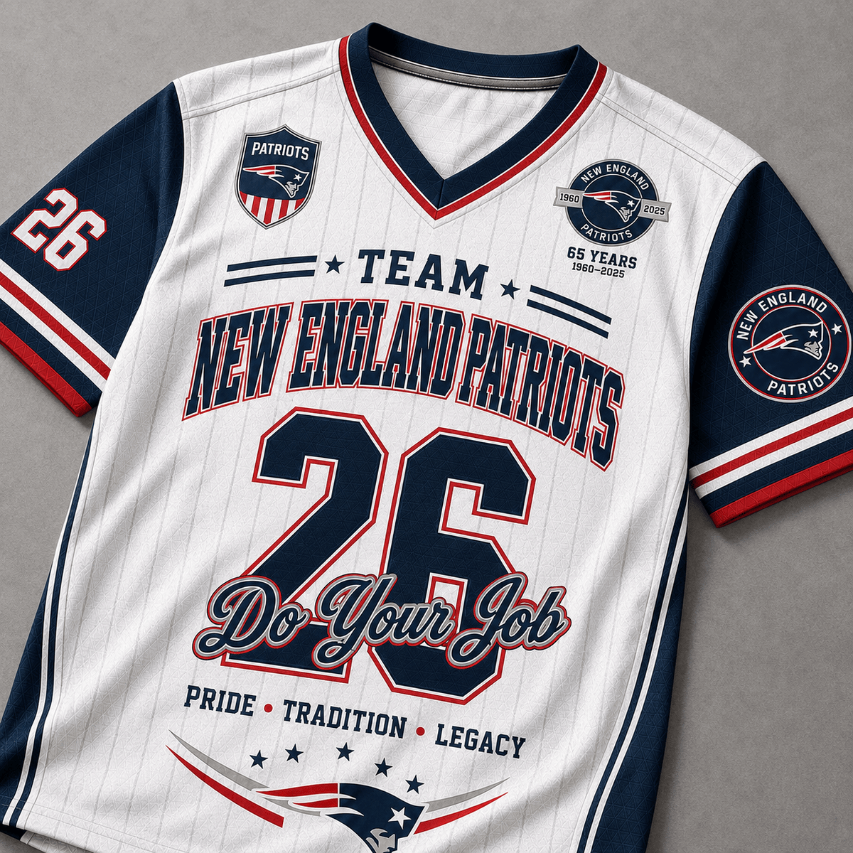 New England Patriots | Premium NFL Legacy Pride V-Neck Jersey