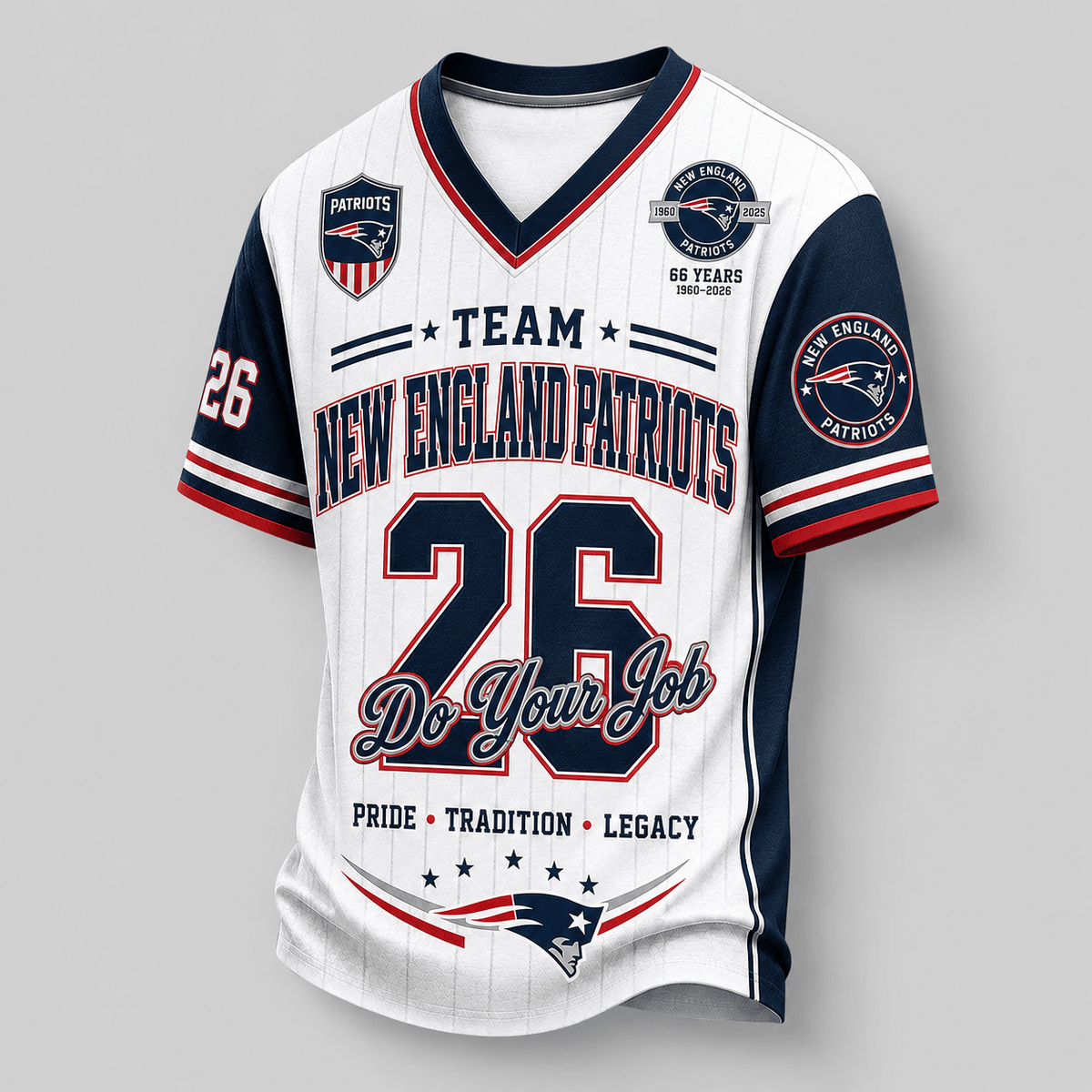 New England Patriots | Premium NFL Legacy Pride V-Neck Jersey Main image