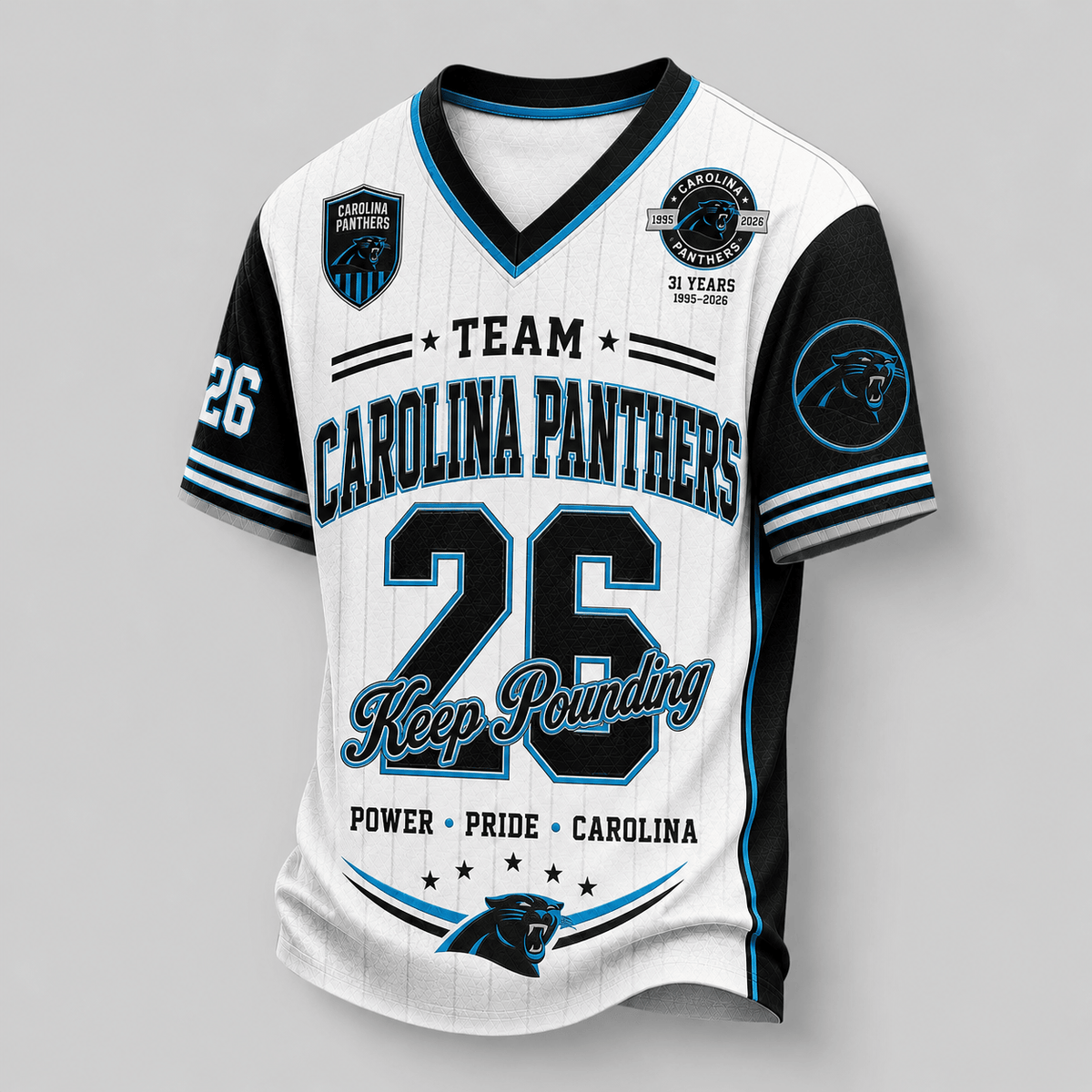 Carolina Panthers | Premium NFL Legacy Pride V-Neck Jersey