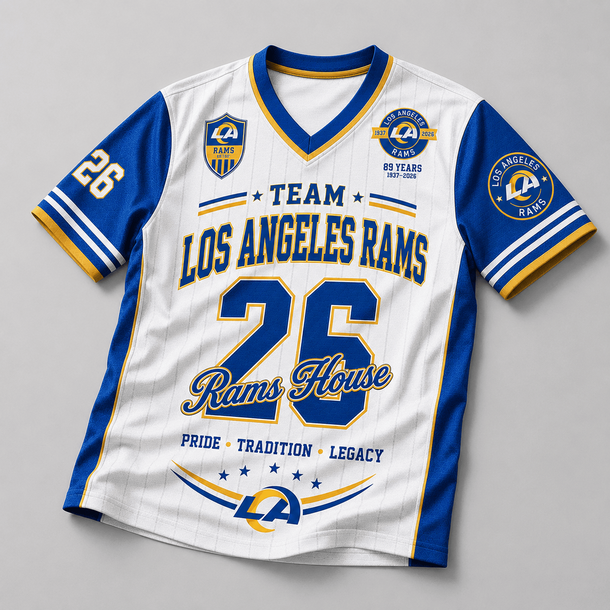 Los Angeles Rams | Premium NFL Legacy Pride V-Neck Jersey