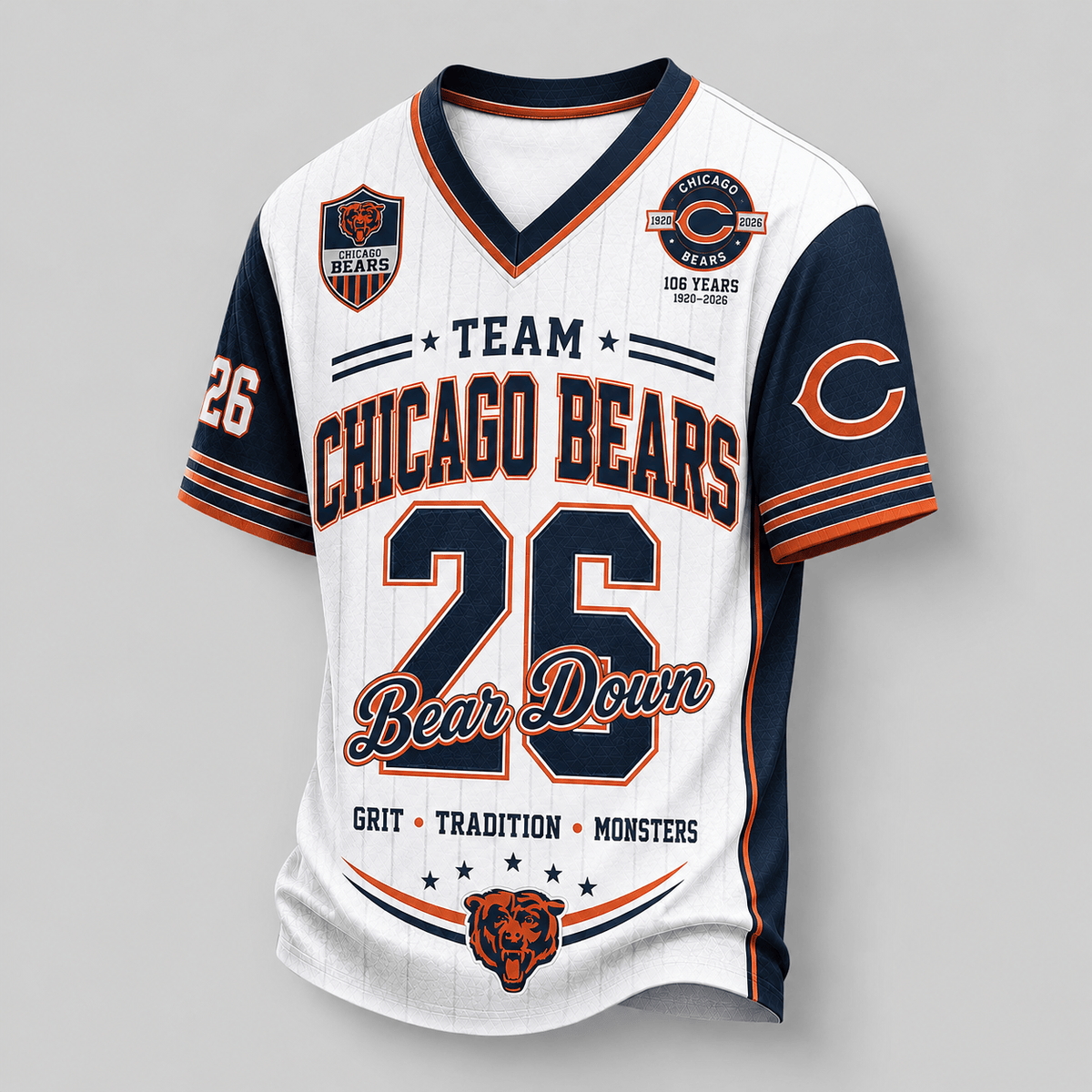 Chicago Bears | Premium NFL Legacy Pride V-Neck Jersey