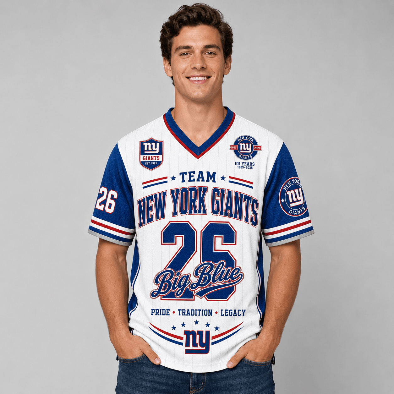 New York Giants | Premium NFL Legacy Pride V-Neck Jersey Secondary image