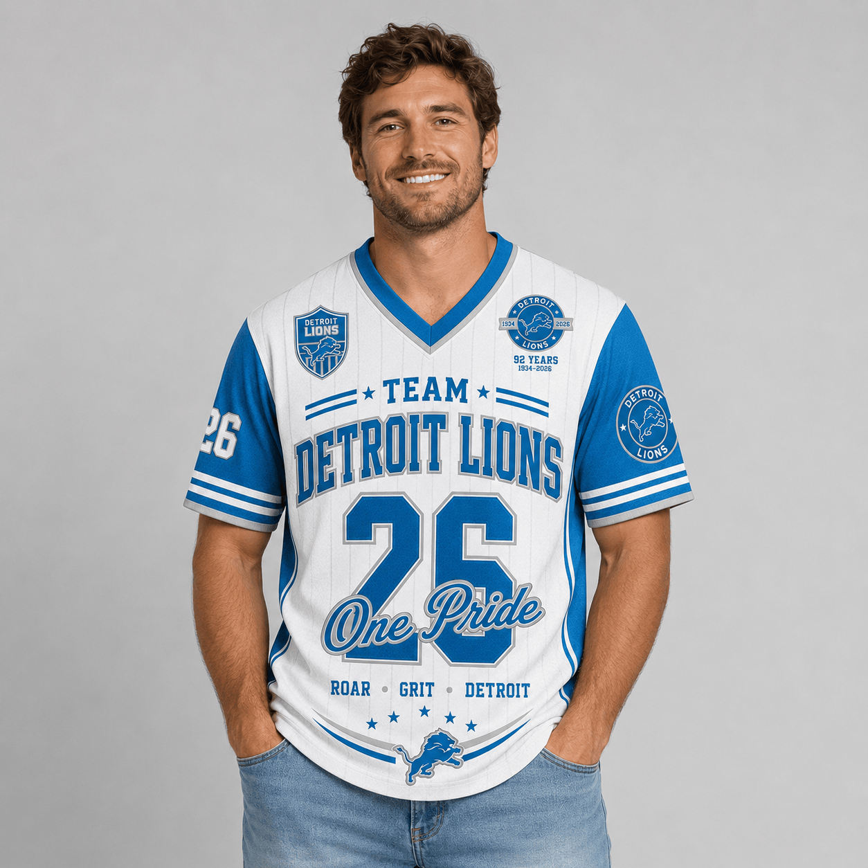 Detroit Lions | Premium NFL Legacy Pride V-Neck Jersey Secondary image