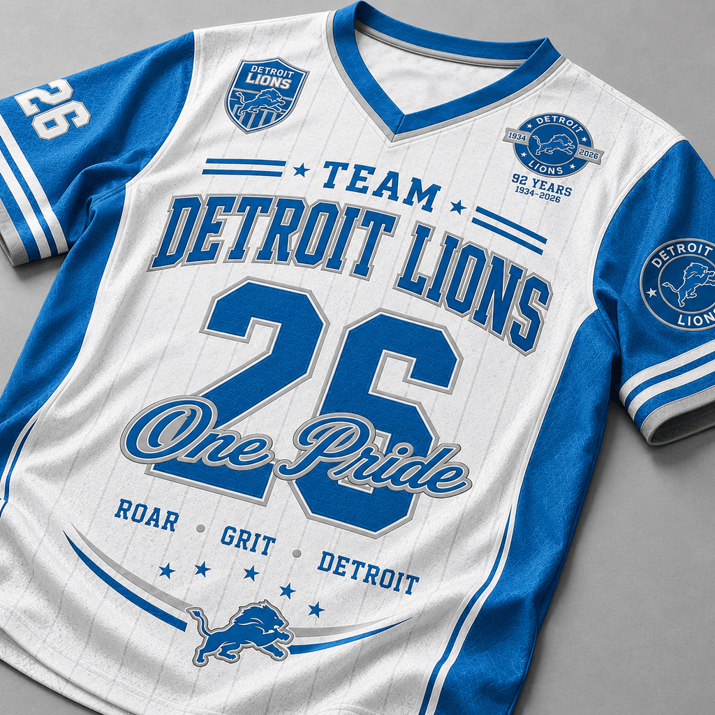 Detroit Lions | Premium NFL Legacy Pride V-Neck Jersey