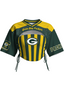 Green Bay Packers Women Lace Up Cutout Cropped NFL Jersey