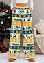 Womens Green Bay Packers Christmas Wide Leg Pants