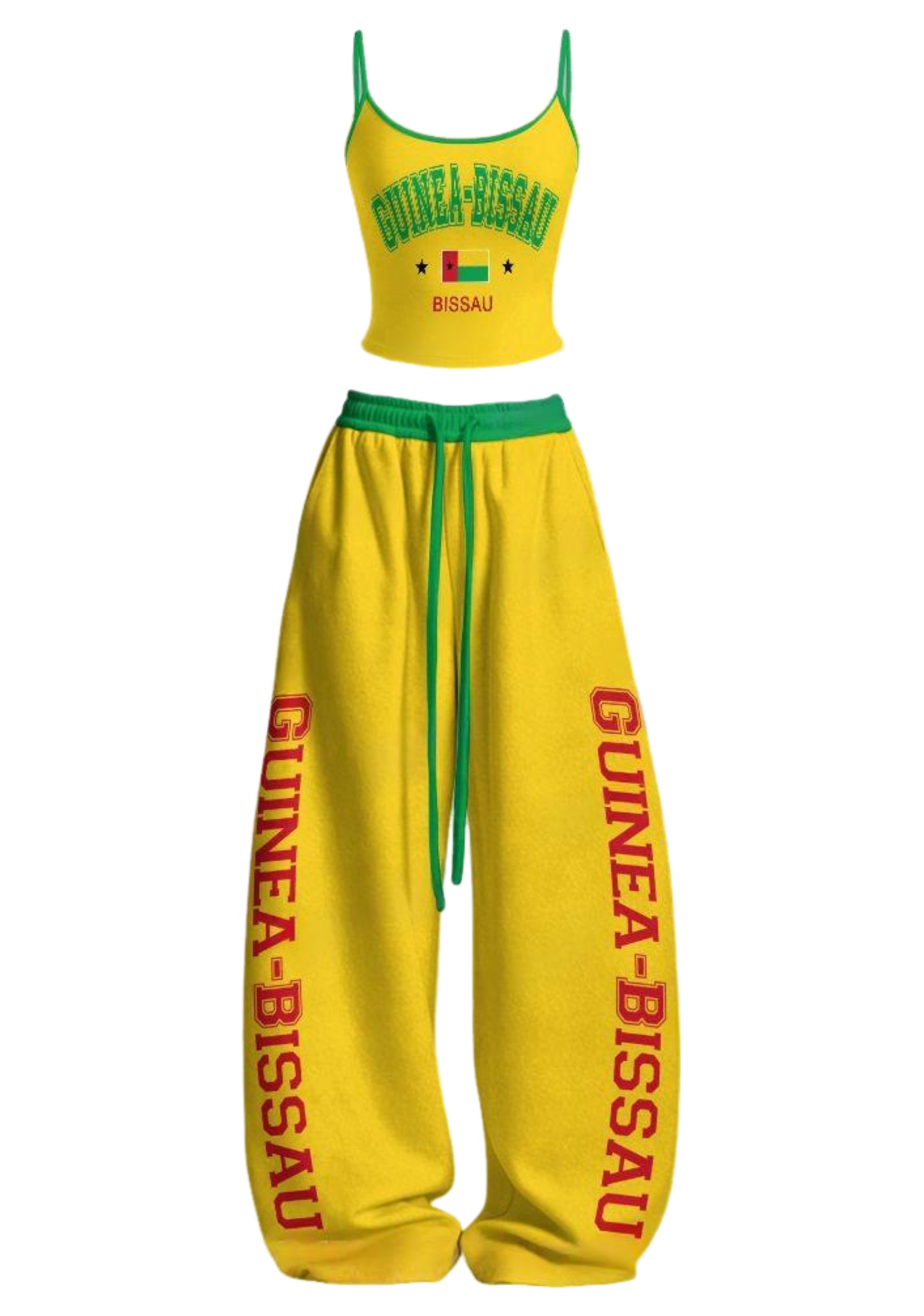 Guinea-Bissau Flag Tops & Elasticated Trousers Two-Piece Set Main image