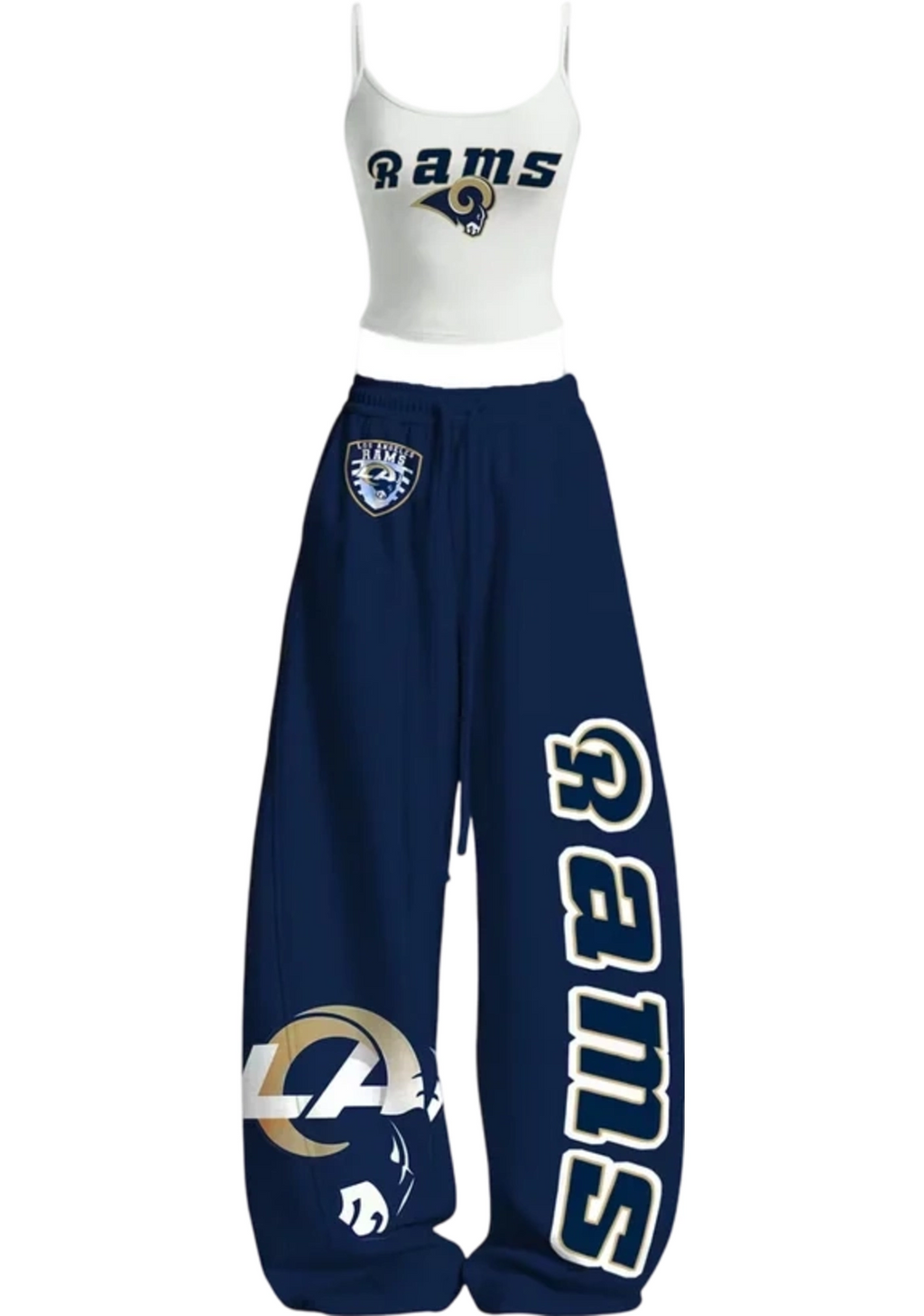 Los Angeles Rams LA Ram Horn Tops & Elasticated Trousers Two-Piece Set