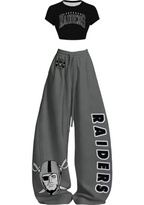 Las Vegas Raiders Raider Head Mascot Tops & Elasticated Trousers Two-Piece Set