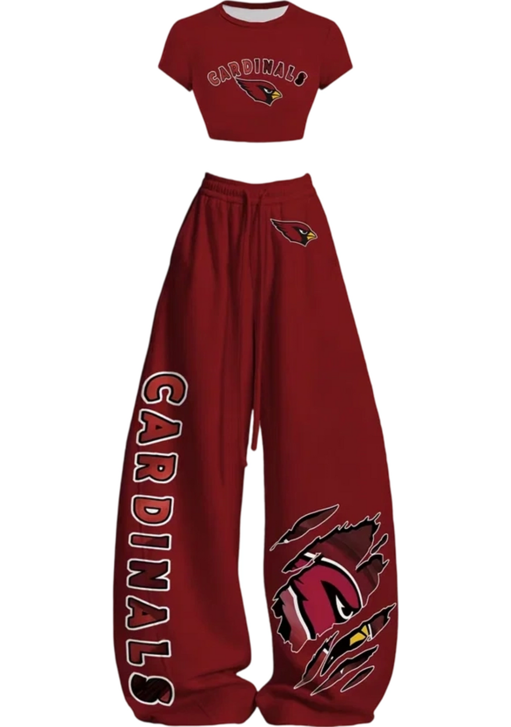 Arizona Cardinals Claw Rip Bird Tops & Elasticated Trousers Two-Piece Set