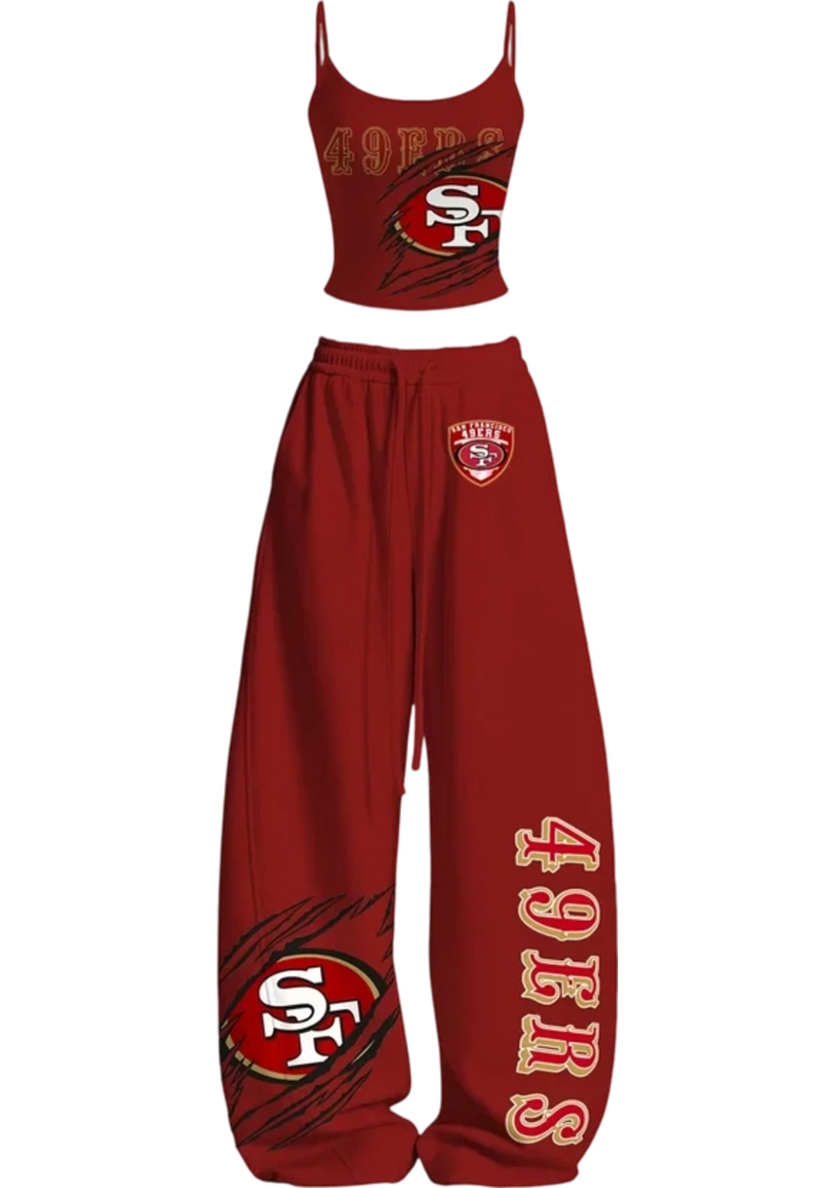 San Francisco 49ers Graphic Tops & Elasticated Trousers Two-Piece Set Main image