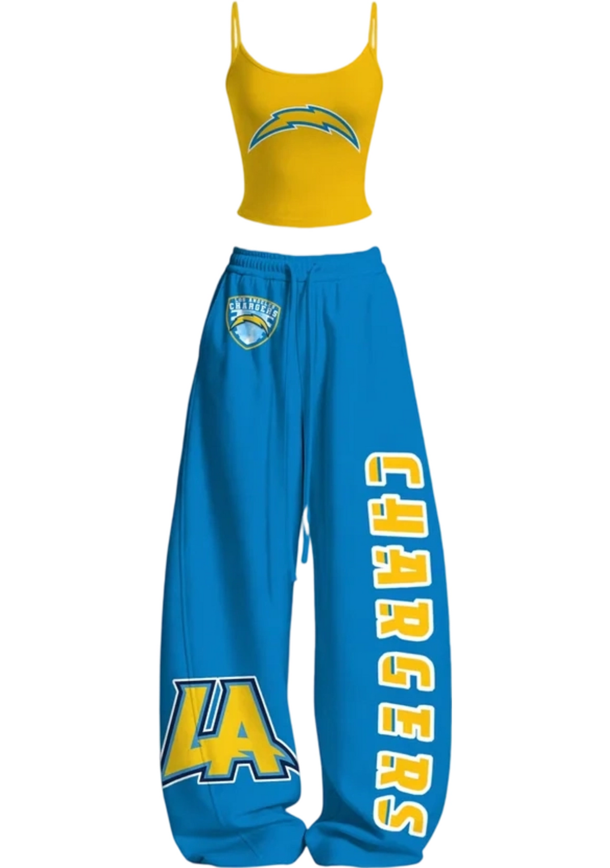 Los Angeles Chargers Lightning Logo Tops & Elasticated Trousers Two-Piece Set Main image