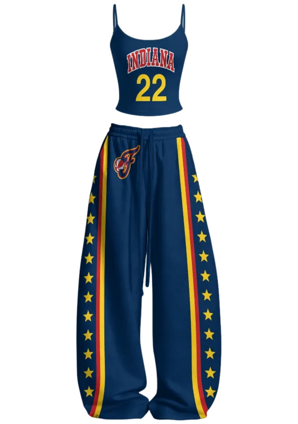 Indiana Fever 22 Tops & Elasticated Trousers Two-Piece Set