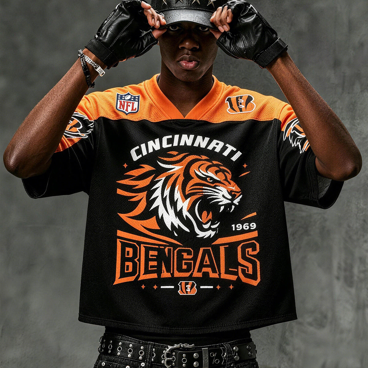 Cincinnati Bengals 1969 Vintage Tiger Graphic Jersey Shirts