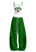 Kenya Nairobi Flag Tops & Elasticated Trousers Two-Piece Set
