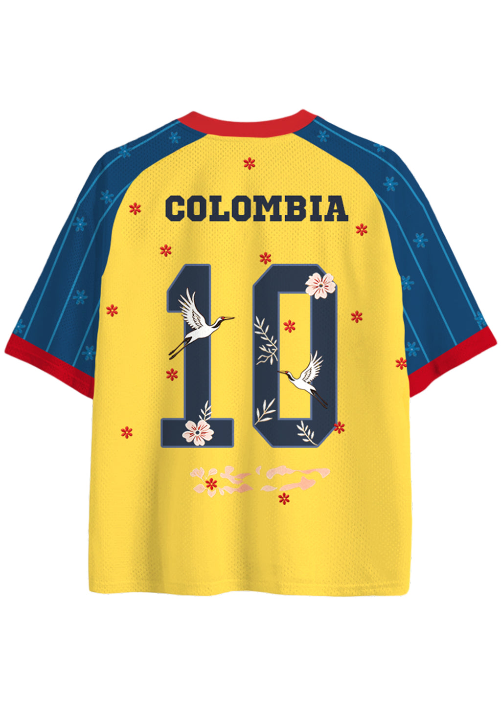 My Colombia #10 Floral Mesh Jersey Shirts