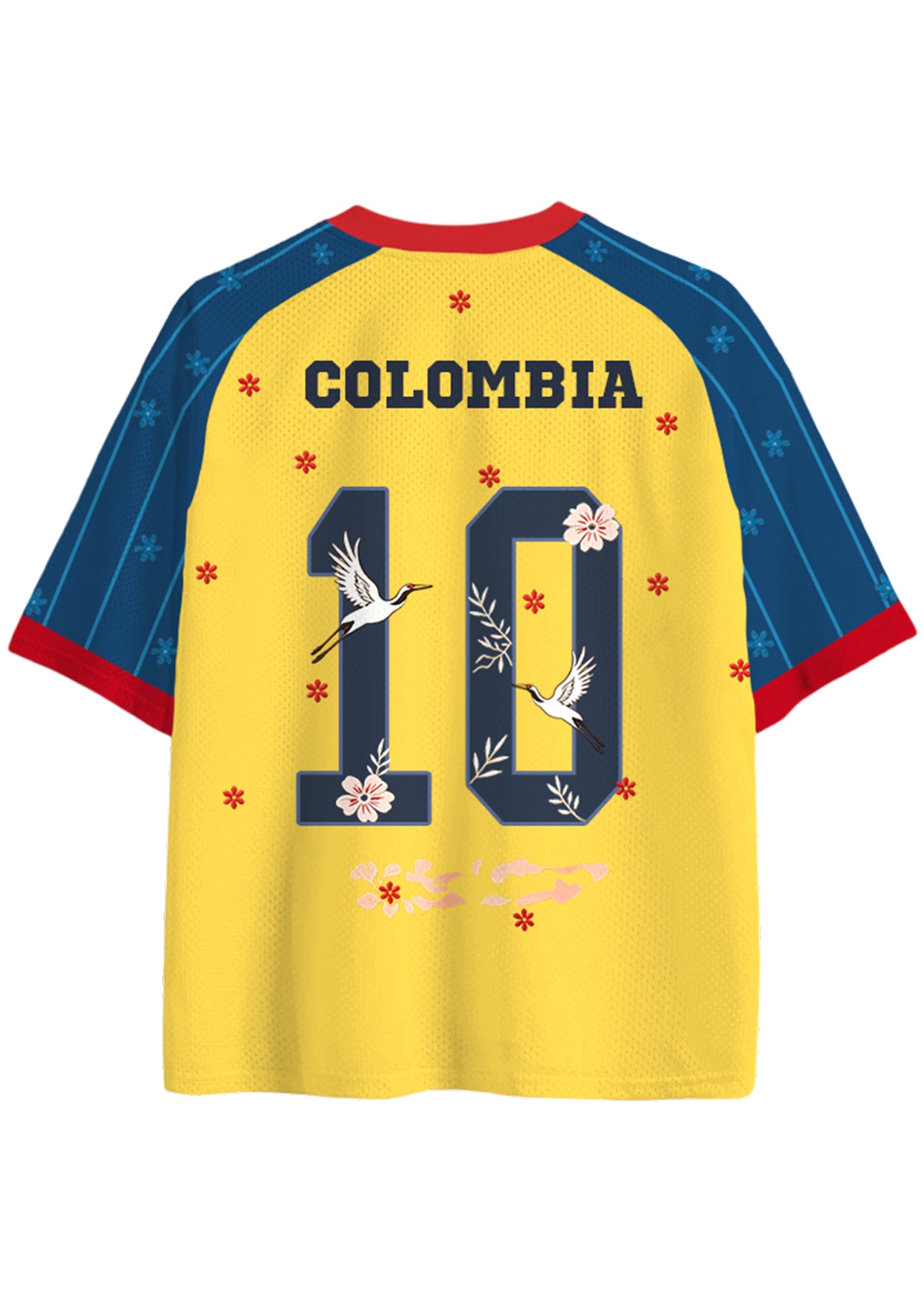 My Colombia #10 Floral Mesh Jersey Shirts