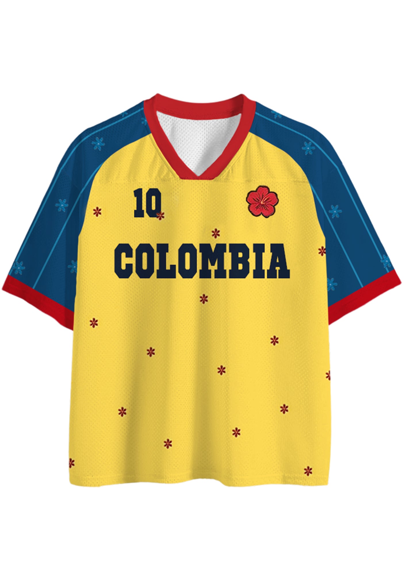 My Colombia #10 Floral Mesh Jersey Shirts