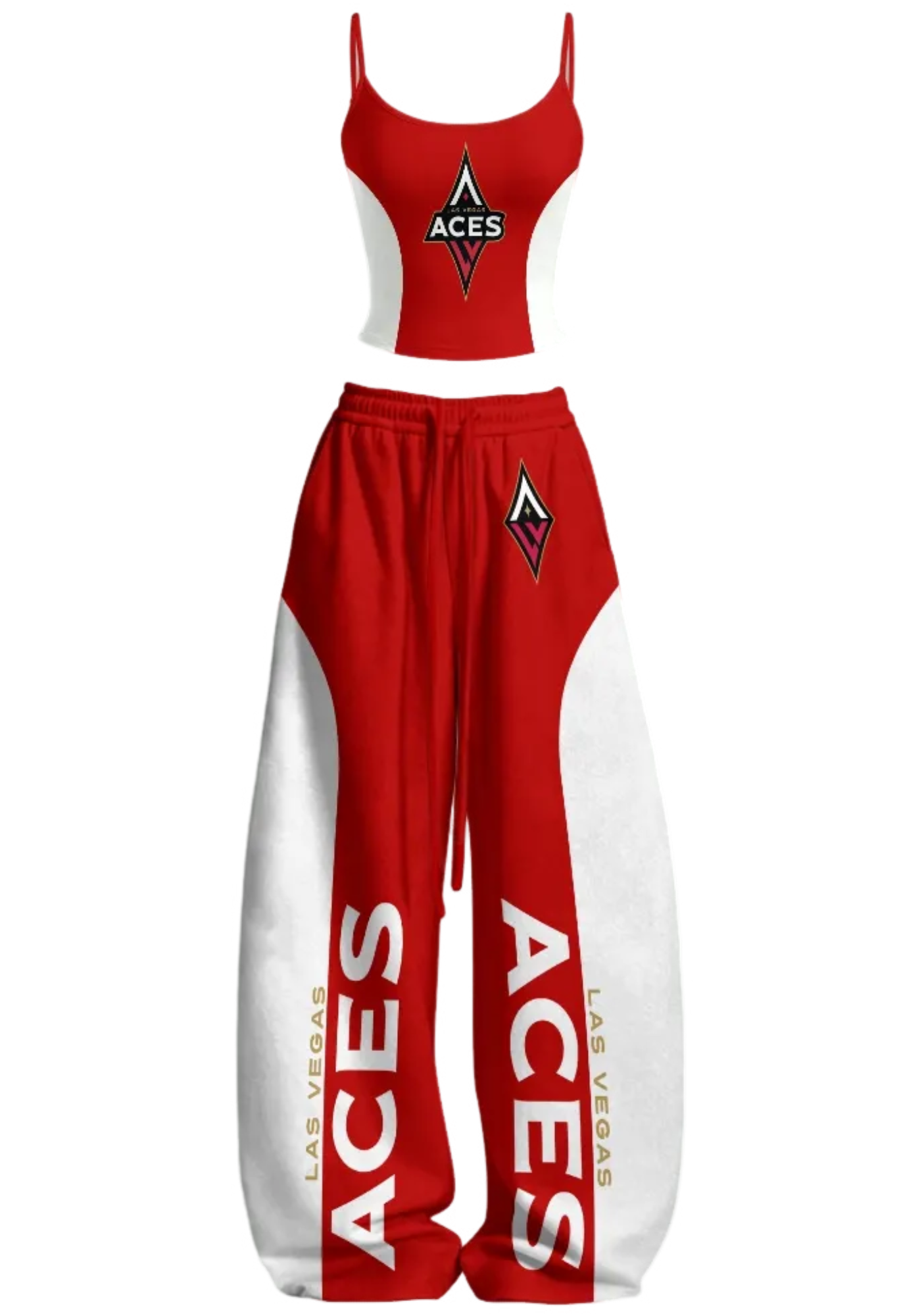 Las Vegas Aces Tops & Elasticated Trousers Two-Piece Set