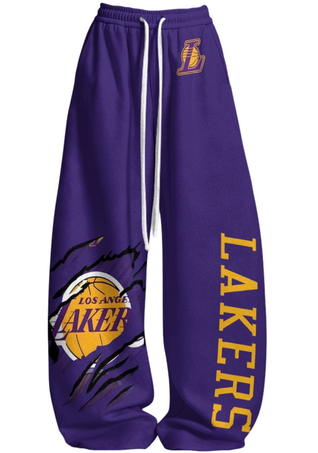 Los Angeles Lakers Tops & Elasticated Trousers Two-Piece Set