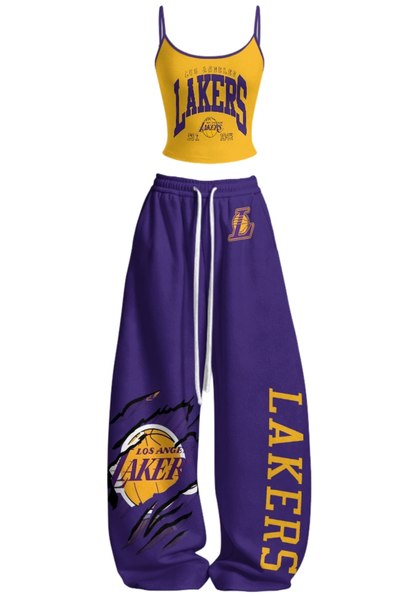 Los Angeles Lakers Tops & Elasticated Trousers Two-Piece Set Main image