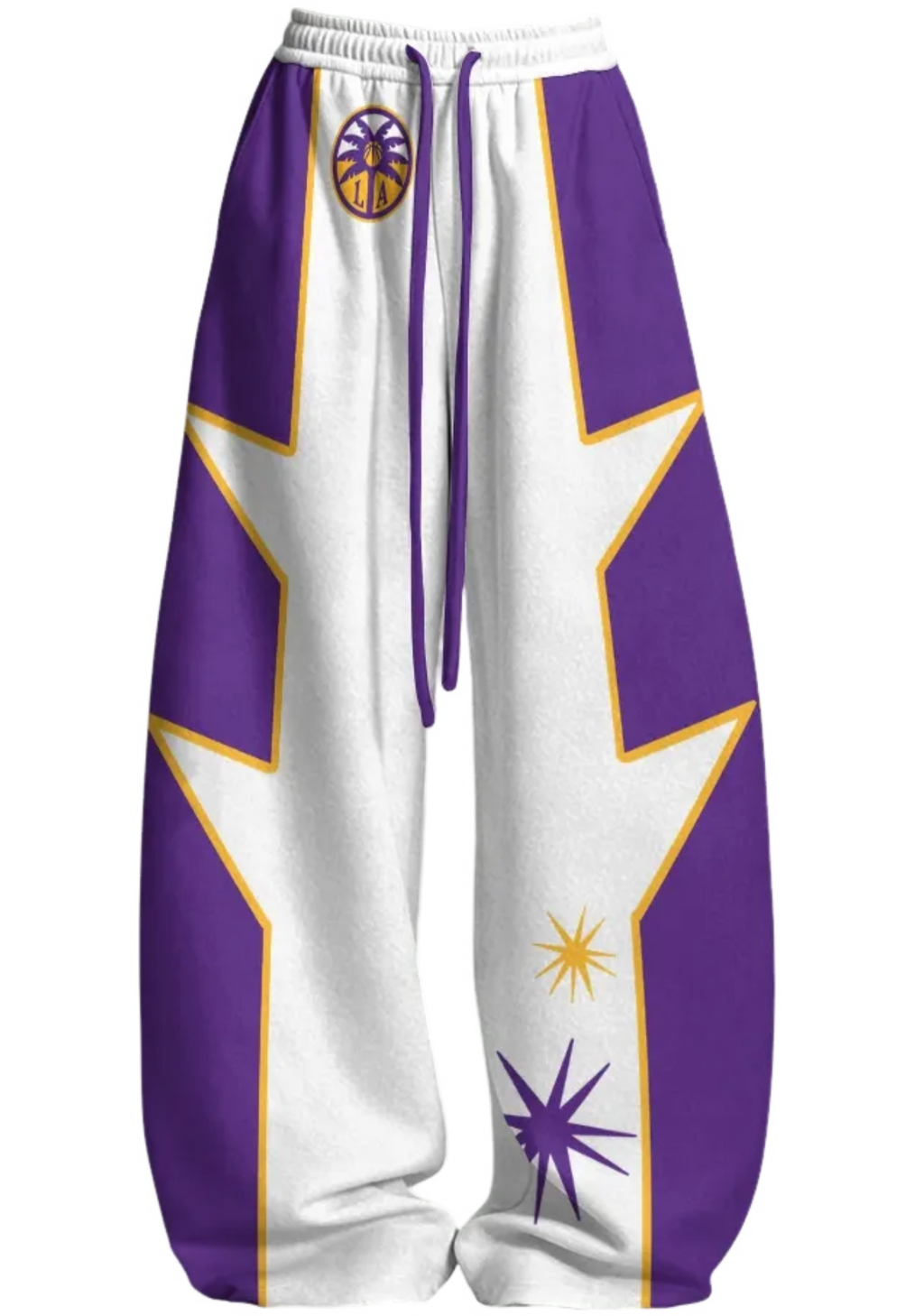 Los Angeles Sparks Tops & Elasticated Trousers Two-Piece Set