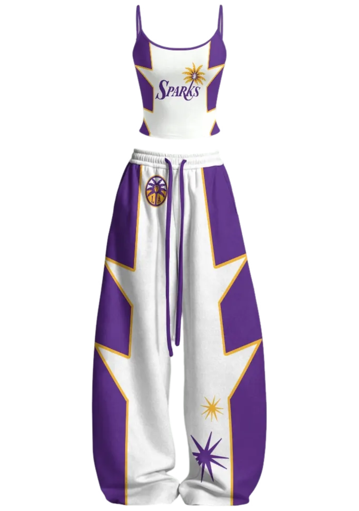 Los Angeles Sparks Tops & Elasticated Trousers Two-Piece Set Main image