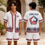 LOSC Lille Dog Crest Floral Decor Hawaiian & Short Pants For Fan