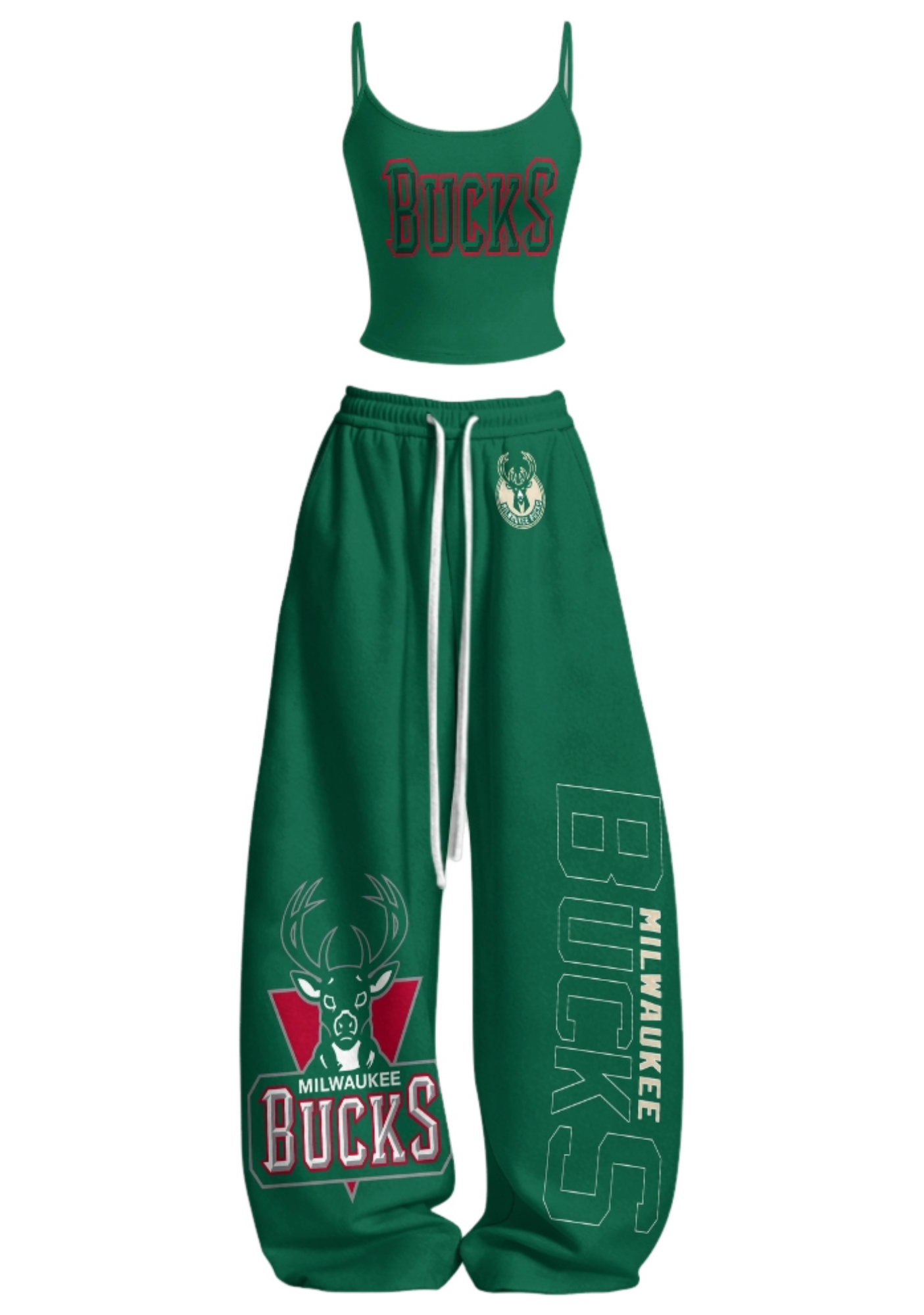 Milwaukee Bucks Tops & Elasticated Trousers Two-Piece Set Main image